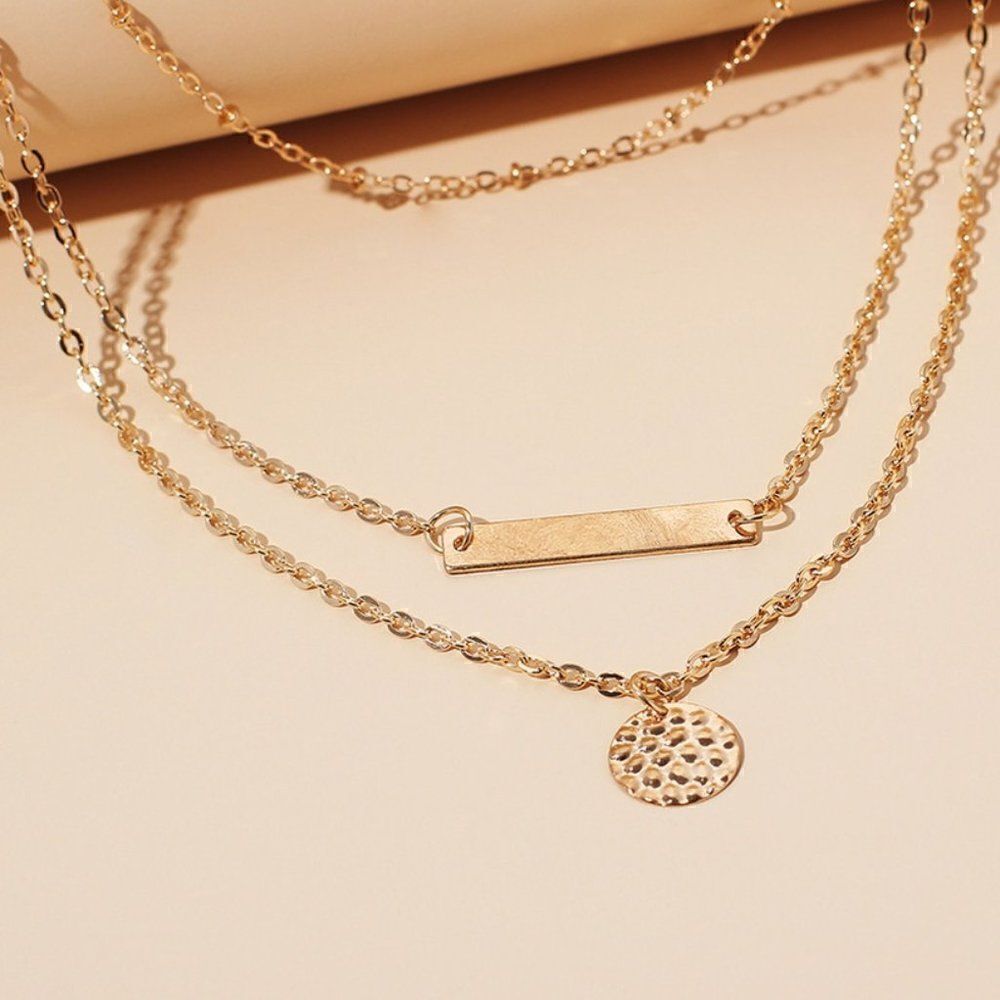Trendy Layered Ladies Necklace - Picture 2 of 5